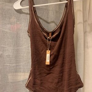 Skims Women’s brown cotton bodysuit